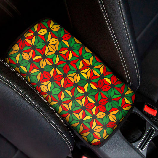 Geometric Reggae Pattern Print Car Center Console Cover