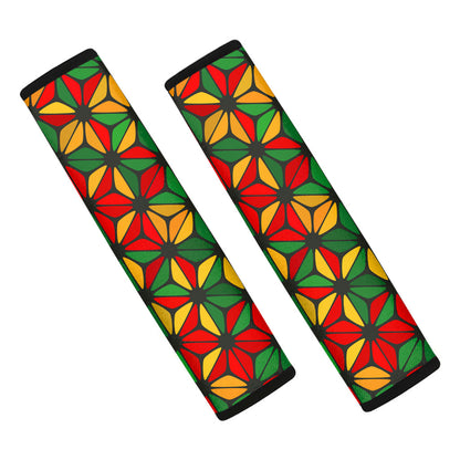 Geometric Reggae Pattern Print Car Seat Belt Covers