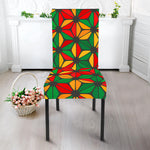 Geometric Reggae Pattern Print Dining Chair Slipcover