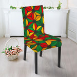 Geometric Reggae Pattern Print Dining Chair Slipcover