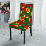 Geometric Reggae Pattern Print Dining Chair Slipcover