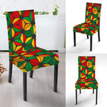 Geometric Reggae Pattern Print Dining Chair Slipcover