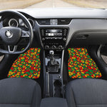 Geometric Reggae Pattern Print Front and Back Car Floor Mats