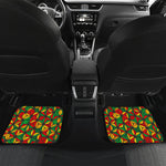 Geometric Reggae Pattern Print Front and Back Car Floor Mats