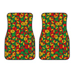 Geometric Reggae Pattern Print Front Car Floor Mats