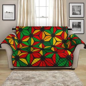 Geometric Reggae Pattern Print Loveseat Protector