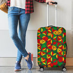 Geometric Reggae Pattern Print Luggage Cover GearFrost