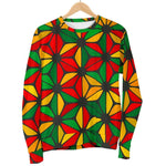 Geometric Reggae Pattern Print Men's Crewneck Sweatshirt GearFrost