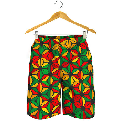 Geometric Reggae Pattern Print Men's Shorts