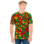 Geometric Reggae Pattern Print Men's T-Shirt