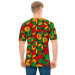 Geometric Reggae Pattern Print Men's T-Shirt