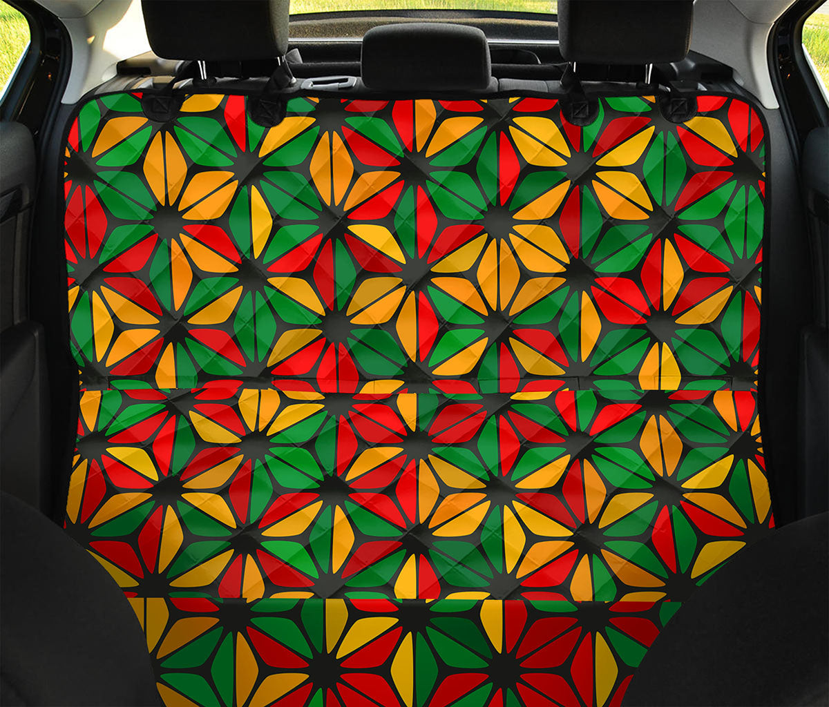 Geometric Reggae Pattern Print Pet Car Back Seat Cover