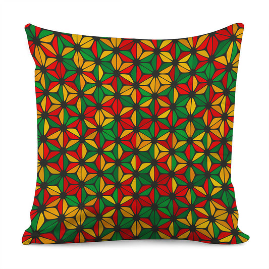 Geometric Reggae Pattern Print Pillow Cover