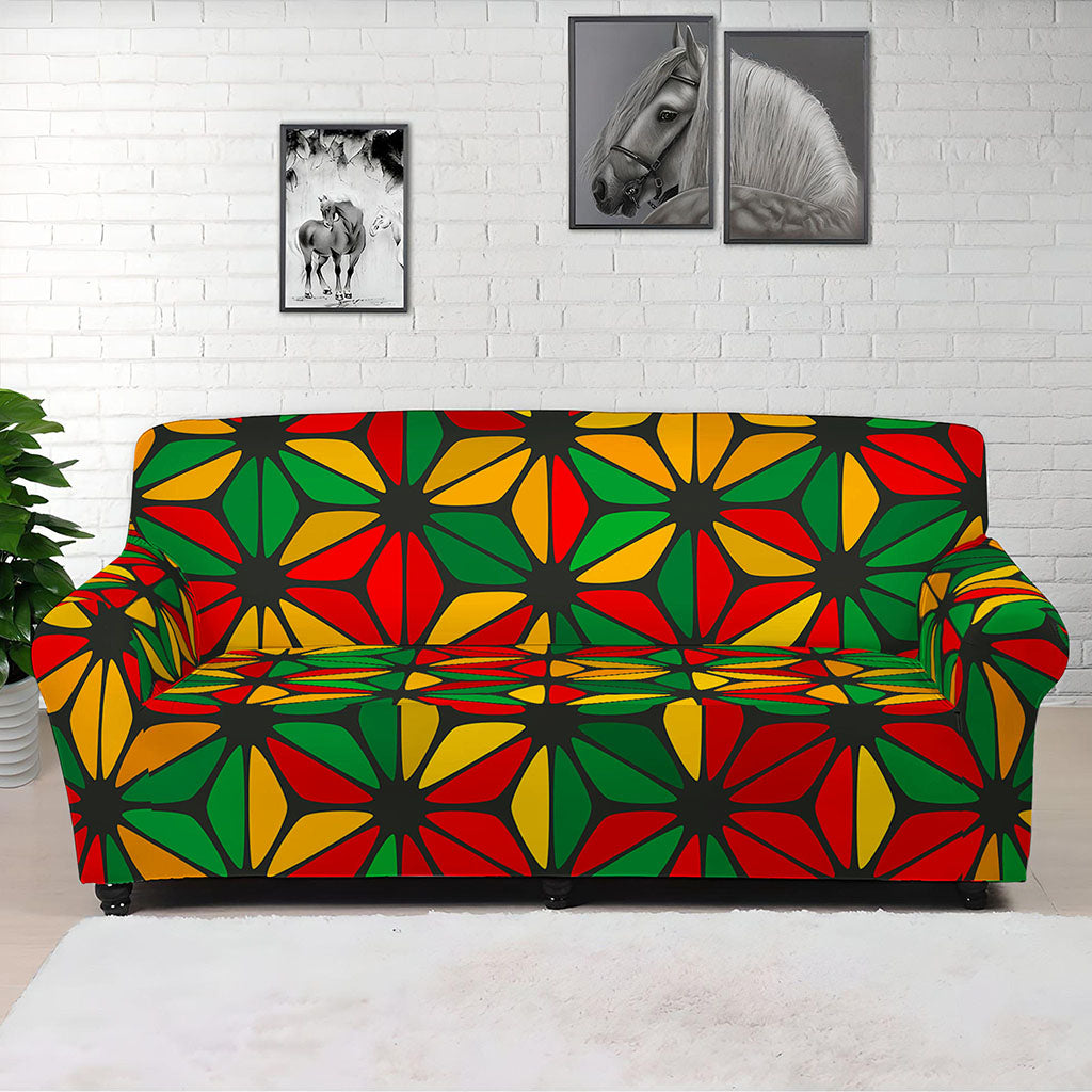 Geometric Reggae Pattern Print Sofa Cover
