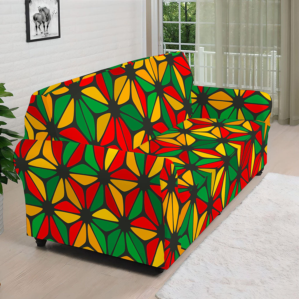 Geometric Reggae Pattern Print Sofa Cover