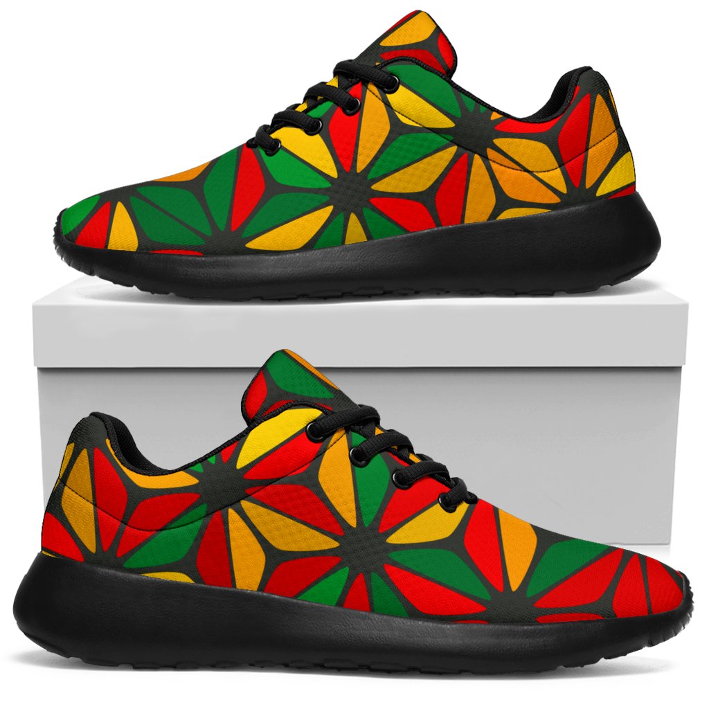 Geometric Reggae Pattern Print Sport Shoes GearFrost