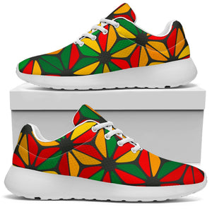 Geometric Reggae Pattern Print Sport Shoes GearFrost