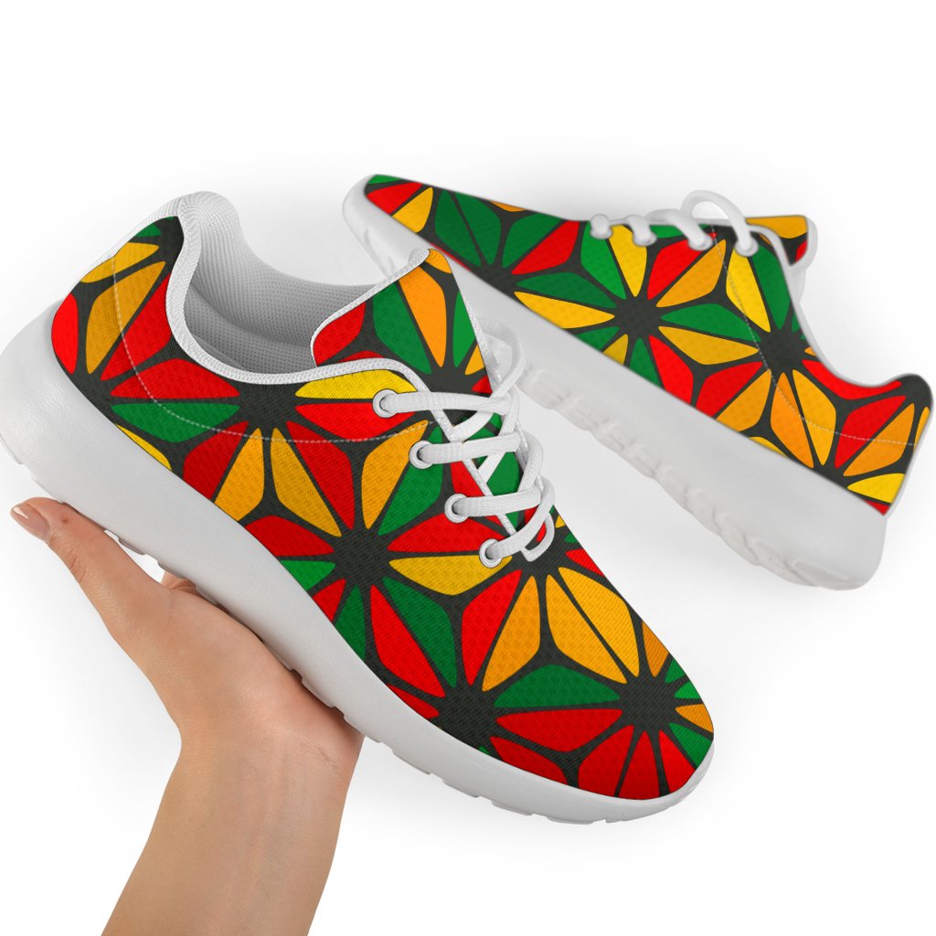 Geometric Reggae Pattern Print Sport Shoes GearFrost