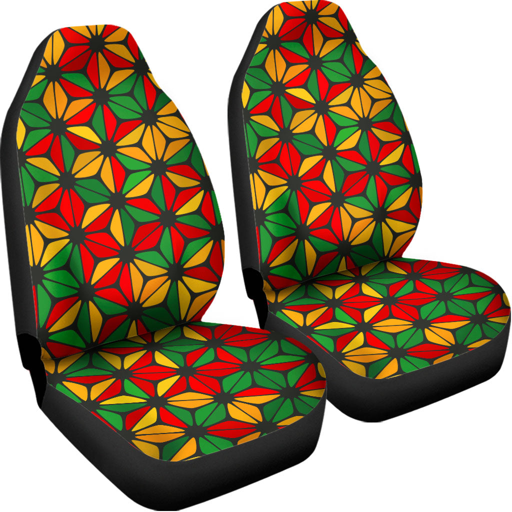 Geometric Reggae Pattern Print Universal Fit Car Seat Covers