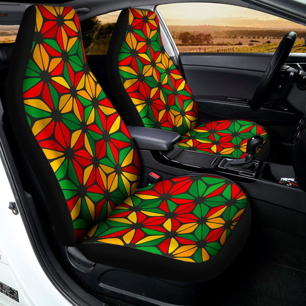 Geometric Reggae Pattern Print Universal Fit Car Seat Covers