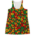 Geometric Reggae Pattern Print Women's Racerback Tank Top