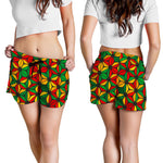Geometric Reggae Pattern Print Women's Shorts