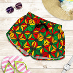 Geometric Reggae Pattern Print Women's Shorts