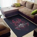Geometric Samurai Mask Print Floor Mat