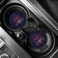 Geometric Samurai Mask Print Car Coasters