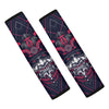 Geometric Samurai Mask Print Car Seat Belt Covers