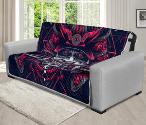 Geometric Samurai Mask Print Futon Protector