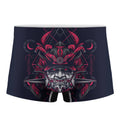 Geometric Samurai Mask Print Men's Boxer Briefs