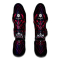 Geometric Samurai Mask Print Muay Thai Shin Guards