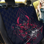 Geometric Samurai Mask Print Pet Car Back Seat Cover