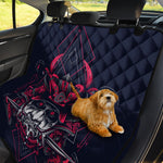 Geometric Samurai Mask Print Pet Car Back Seat Cover