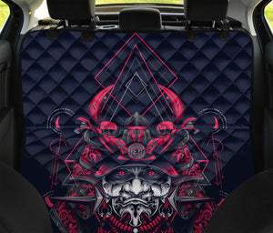 Geometric Samurai Mask Print Pet Car Back Seat Cover