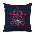 Geometric Samurai Mask Print Pillow Cover