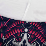 Geometric Samurai Mask Print Sofa Cover