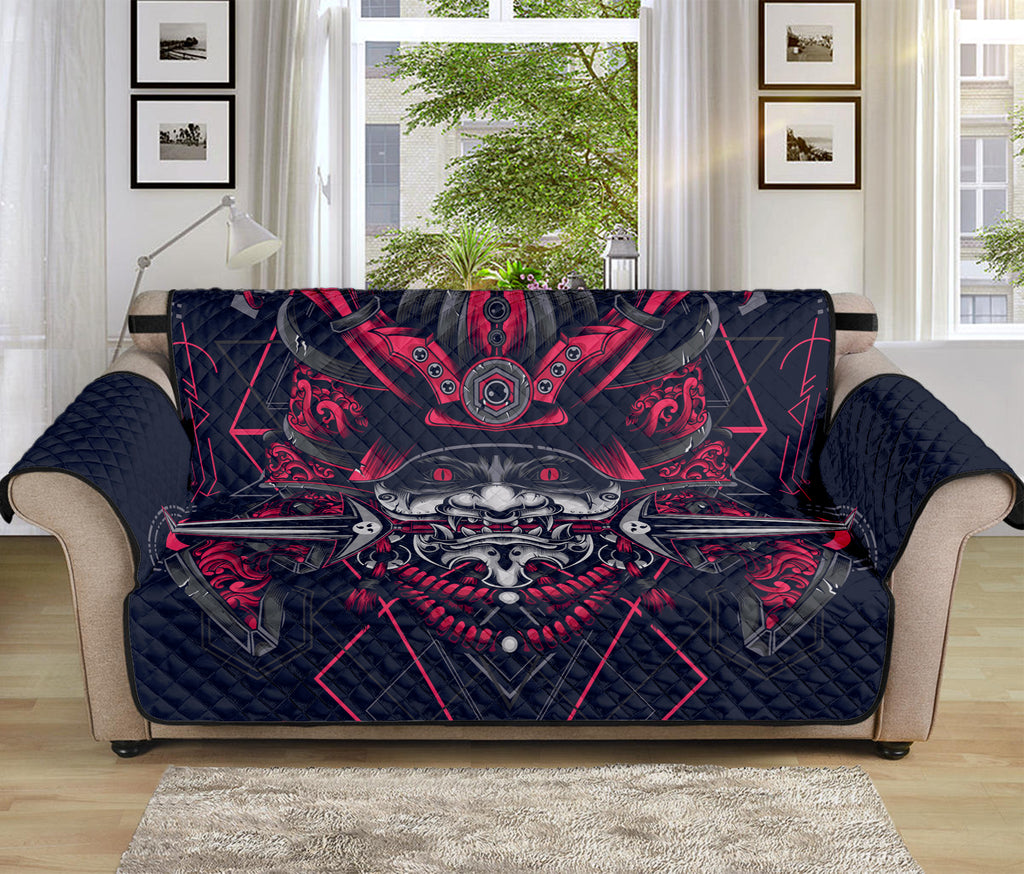 Geometric Samurai Mask Print Sofa Protector