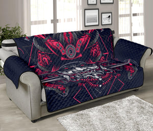 Geometric Samurai Mask Print Sofa Protector