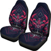 Geometric Samurai Mask Print Universal Fit Car Seat Covers