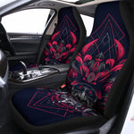 Geometric Samurai Mask Print Universal Fit Car Seat Covers