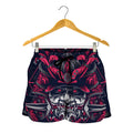 Geometric Samurai Mask Print Women's Shorts
