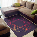 Geometric Star of David Print Floor Mat