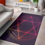 Geometric Star of David Print Area Rug