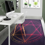 Geometric Star of David Print Area Rug