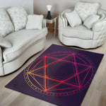 Geometric Star of David Print Area Rug