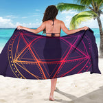 Geometric Star of David Print Beach Sarong Wrap