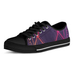 Geometric Star of David Print Black Low Top Shoes 