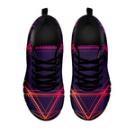 Geometric Star of David Print Black Sneakers